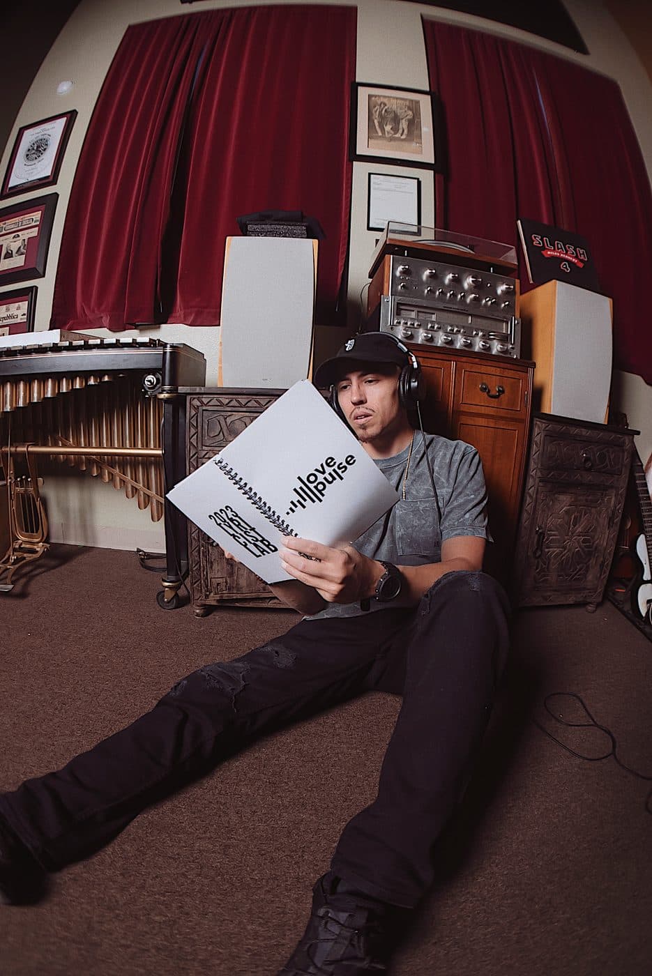 Z with a Love Pulse notebook at Lyricist Lab 2023